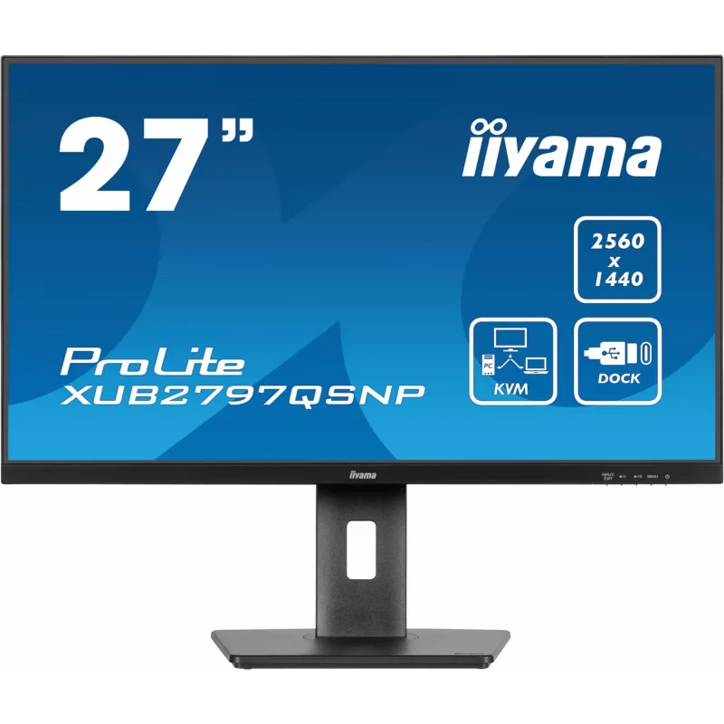 Monitor komputerowy iiyama ProLite XUB2797QSNP-B1 68,6 cm (27 cali) 2560 x 1440 pikseli Quad HD LED Czarny