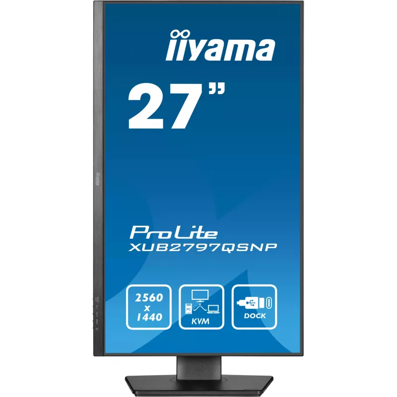Monitor komputerowy iiyama ProLite XUB2797QSNP-B1 68,6 cm (27 cali) 2560 x 1440 pikseli Quad HD LED Czarny