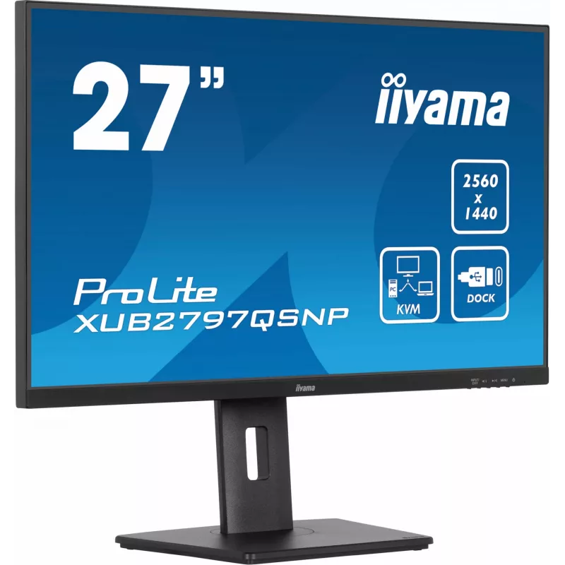 Monitor komputerowy iiyama ProLite XUB2797QSNP-B1 68,6 cm (27 cali) 2560 x 1440 pikseli Quad HD LED Czarny