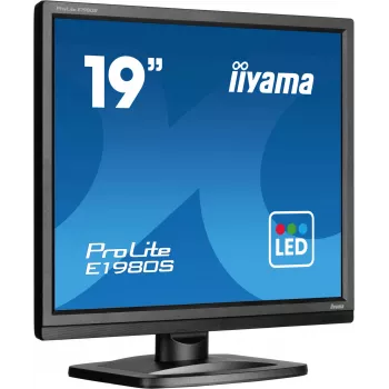 iiyama ProLite E1980S-B1 monitor komputerowy 48,3 cm (19 cali) 1280 x 1024 pikseli VGA LED Czarny