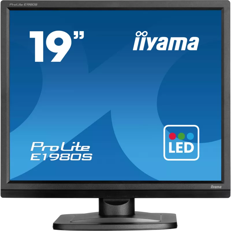 iiyama ProLite E1980S-B1 monitor komputerowy 48,3 cm (19 cali) 1280 x 1024 pikseli VGA LED Czarny