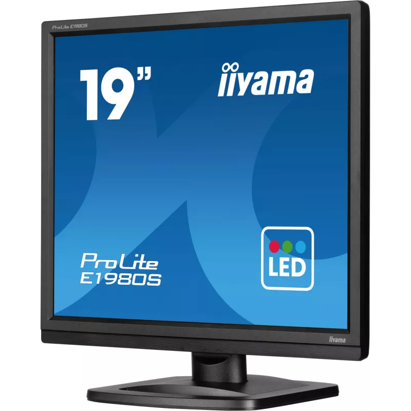 iiyama ProLite E1980S-B1 monitor komputerowy 48,3 cm (19 cali) 1280 x 1024 pikseli VGA LED Czarny