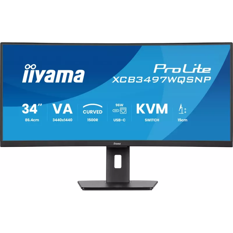 Monitor komputerowy iiyama ProLite XCB3497WQSNP-B1 86,4 cm (34 cale) 3440 x 1440 pikseli UltraWide Quad HD LED Czarny