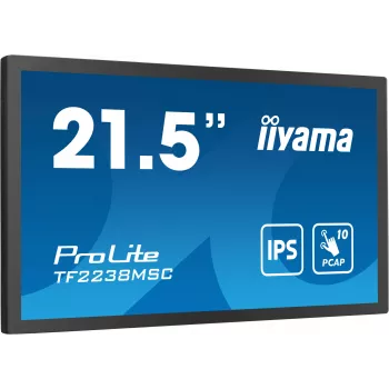 Monitor komputerowy iiyama TF2238MSC-B1 53,3 cm (21 cali) 1920 x 1080 pikseli Full HD LED Dotykowy Czarny