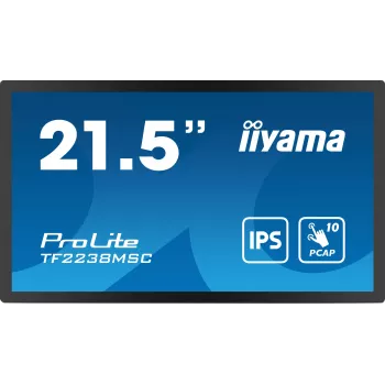 Monitor komputerowy iiyama TF2238MSC-B1 53,3 cm (21 cali) 1920 x 1080 pikseli Full HD LED Dotykowy Czarny