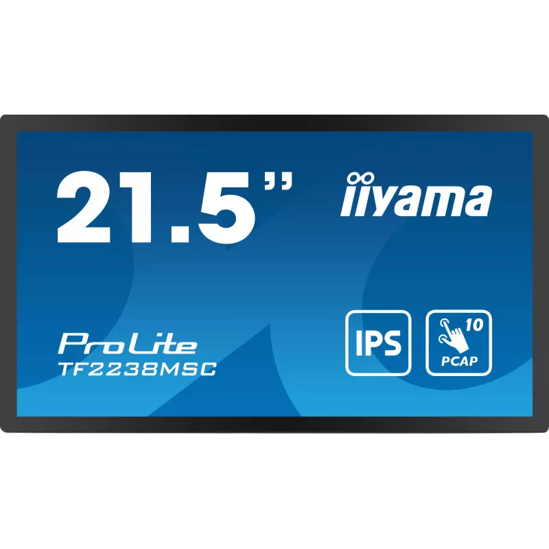 Monitor komputerowy iiyama TF2238MSC-B1 53,3 cm (21 cali) 1920 x 1080 pikseli Full HD LED Dotykowy Czarny