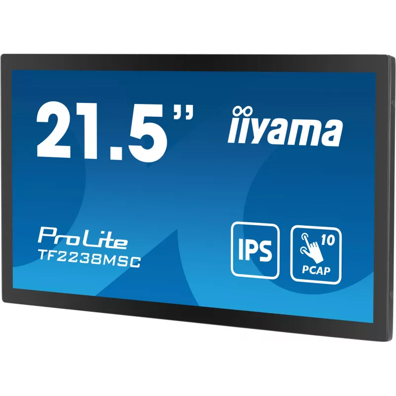 Monitor komputerowy iiyama TF2238MSC-B1 53,3 cm (21 cali) 1920 x 1080 pikseli Full HD LED Dotykowy Czarny