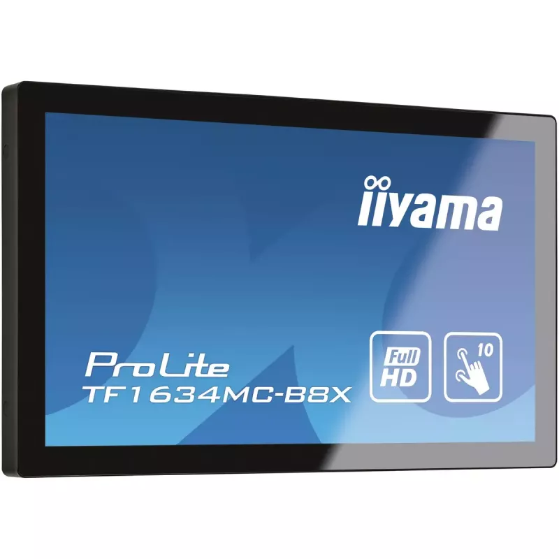 Monitor komputerowy iiyama ProLite TF1634MC-B8X 39,6 cm (15,6 cala) 1920 x 1080 pikseli Full HD LED Dotykowy Wielu użytkowników Czarny