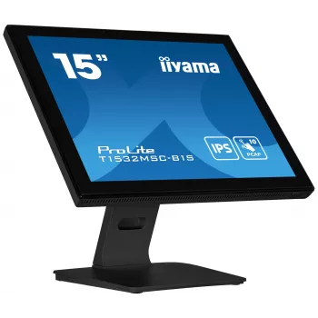 Monitor komputerowy iiyama ProLite T1532MSC-B1S 38,1 cm (15 cali) 1024 x 768 pikseli XGA LCD Dotykowy Czarny