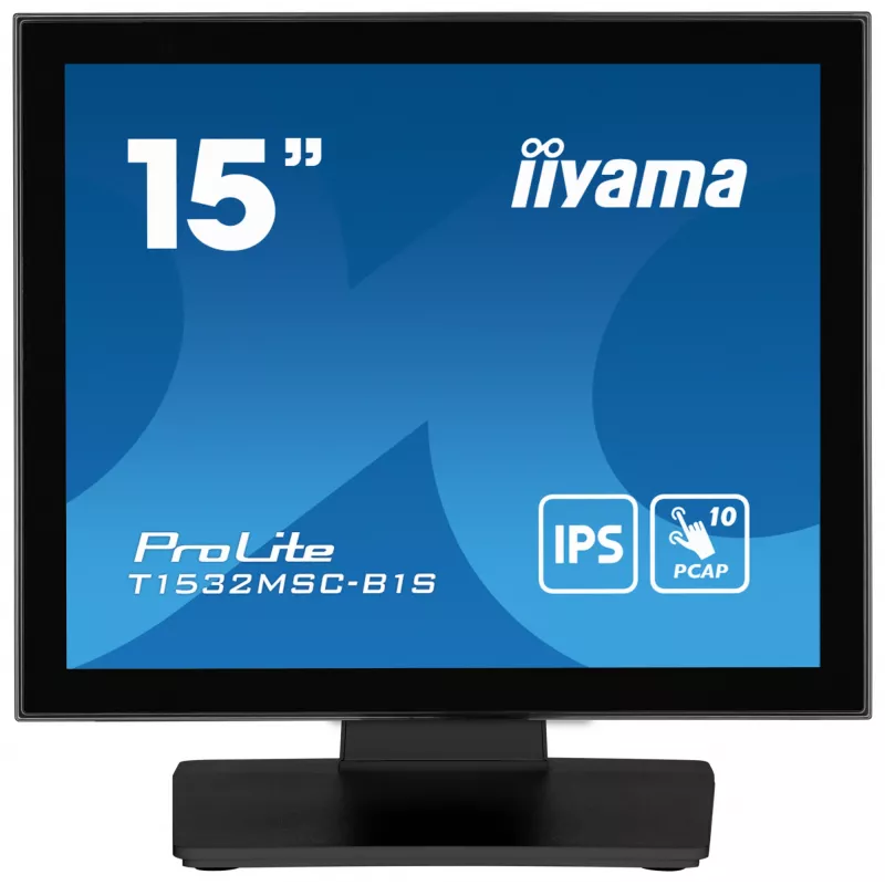 Monitor komputerowy iiyama ProLite T1532MSC-B1S 38,1 cm (15 cali) 1024 x 768 pikseli XGA LCD Dotykowy Czarny