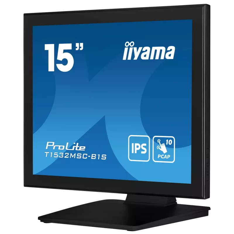 Monitor komputerowy iiyama ProLite T1532MSC-B1S 38,1 cm (15 cali) 1024 x 768 pikseli XGA LCD Dotykowy Czarny