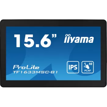 Monitor komputerowy iiyama ProLite TF1633MSC-B1 39,6 cm (15,6 cala) 1920 x 1080 pikseli Full HD Dotykowy Czarny