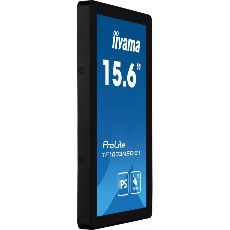 Monitor komputerowy iiyama ProLite TF1633MSC-B1 39,6 cm (15,6 cala) 1920 x 1080 pikseli Full HD Dotykowy Czarny