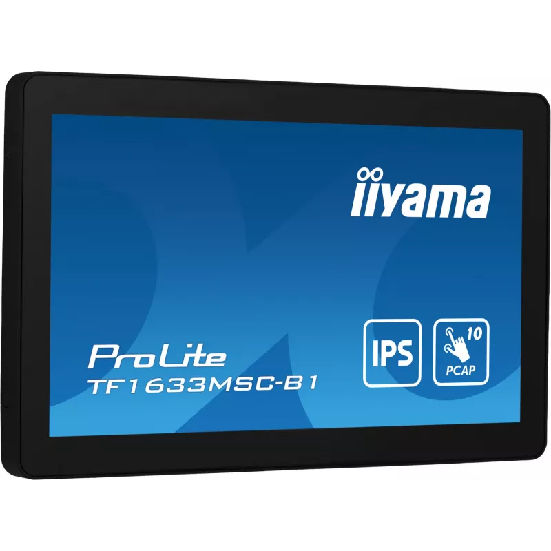 Monitor komputerowy iiyama ProLite TF1633MSC-B1 39,6 cm (15,6 cala) 1920 x 1080 pikseli Full HD Dotykowy Czarny