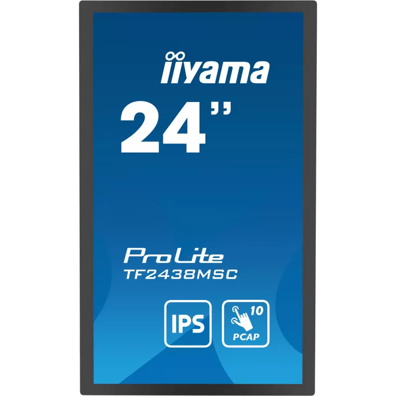 Monitor komputerowy iiyama TF2438MSC-B1 60,5 cm (23,8 cala) 1920 x 1080 pikseli Full HD LED Dotykowy Czarny