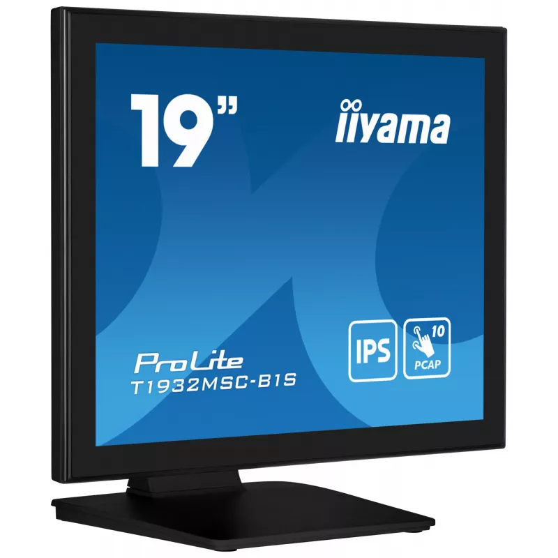 Monitor komputerowy iiyama ProLite T1932MSC-B1S 48,3 cm (19 cali) 1280 x 1024 pikseli Full HD LED Dotykowy Na biurko Czarny