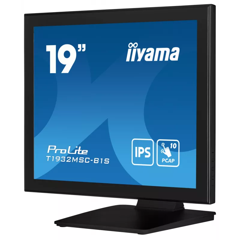 Monitor komputerowy iiyama ProLite T1932MSC-B1S 48,3 cm (19 cali) 1280 x 1024 pikseli Full HD LED Dotykowy Na biurko Czarny
