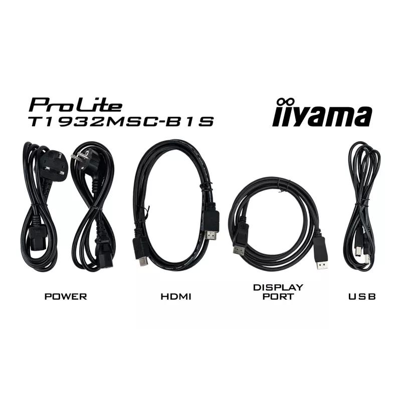 Monitor komputerowy iiyama ProLite T1932MSC-B1S 48,3 cm (19 cali) 1280 x 1024 pikseli Full HD LED Dotykowy Na biurko Czarny
