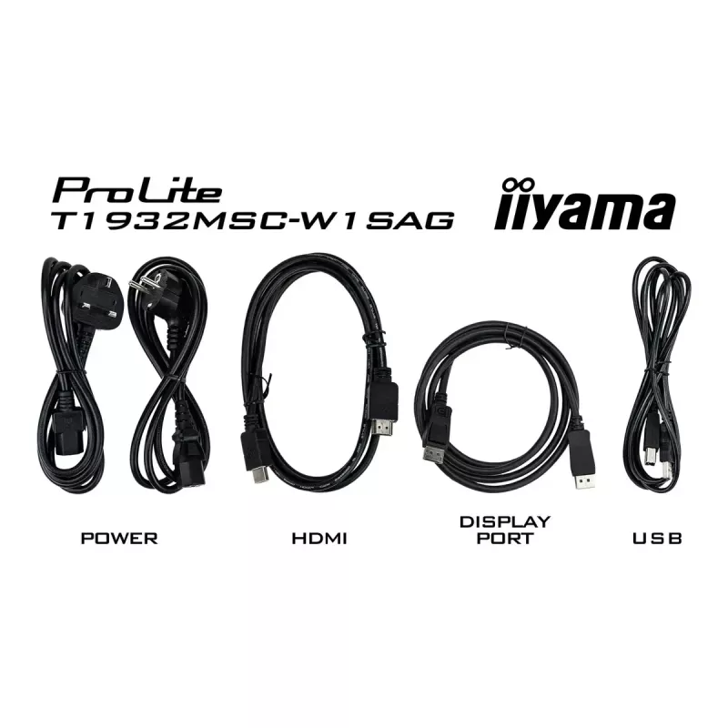 Monitor komputerowy iiyama ProLite T1932MSC-W1SAG 48,3 cm (19 cali) 1280 x 1024 pikseli Full HD LED Dotykowy Na biurko Biały