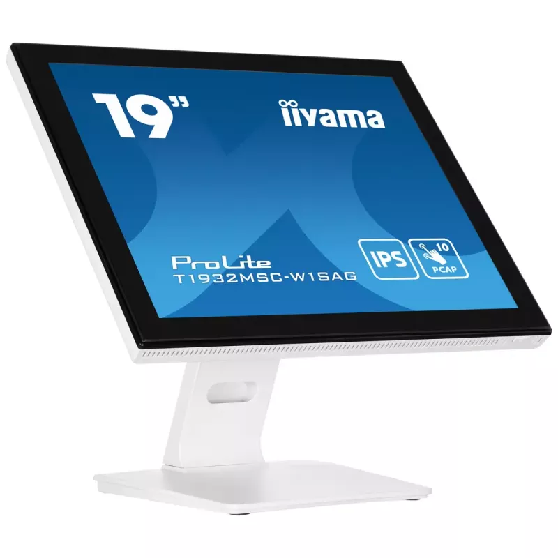 Monitor komputerowy iiyama ProLite T1932MSC-W1SAG 48,3 cm (19 cali) 1280 x 1024 pikseli Full HD LED Dotykowy Na biurko Biały