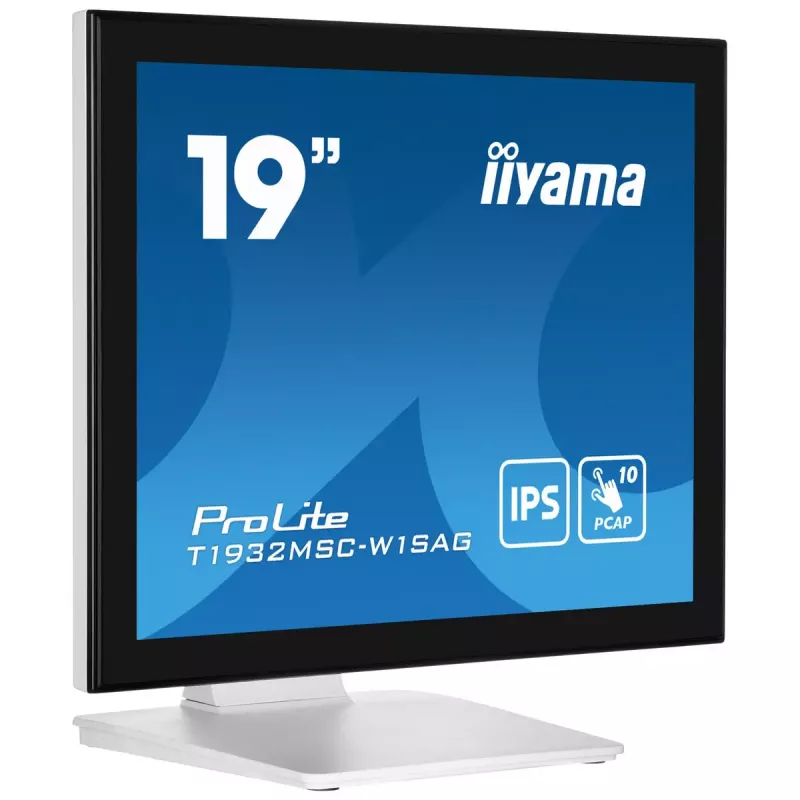 Monitor komputerowy iiyama ProLite T1932MSC-W1SAG 48,3 cm (19 cali) 1280 x 1024 pikseli Full HD LED Dotykowy Na biurko Biały