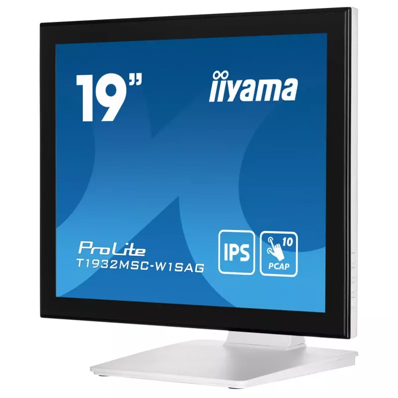 Monitor komputerowy iiyama ProLite T1932MSC-W1SAG 48,3 cm (19 cali) 1280 x 1024 pikseli Full HD LED Dotykowy Na biurko Biały
