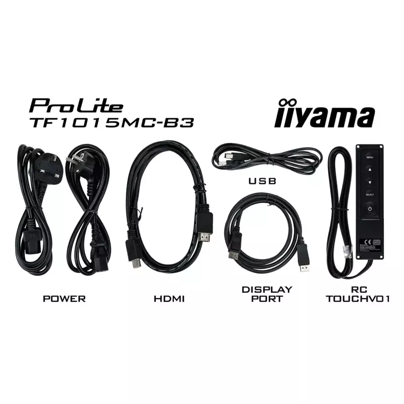 Monitor komputerowy iiyama TF1015MC-B3 25,6 cm (10,1 cala) 1280 x 800 pikseli HD LED z ekranem dotykowym, czarny