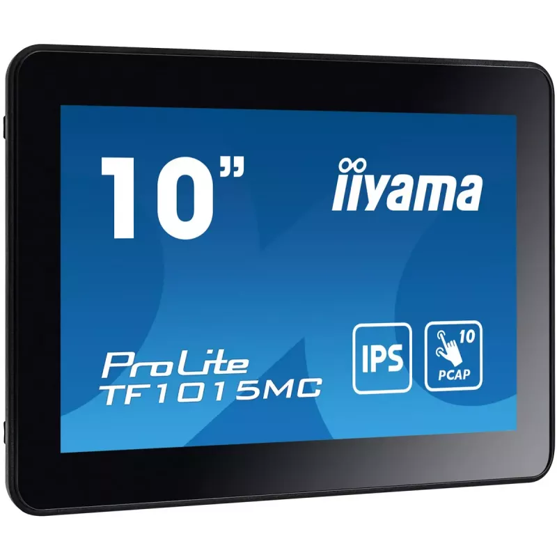 Monitor komputerowy iiyama TF1015MC-B3 25,6 cm (10,1 cala) 1280 x 800 pikseli HD LED z ekranem dotykowym, czarny