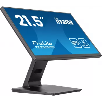 Monitor komputerowy iiyama ProLite T2252MSC-B2AG 54,6 cm (21,5 cala) 1920 x 1080 pikseli Full HD LCD z ekranem dotykowym Czarny