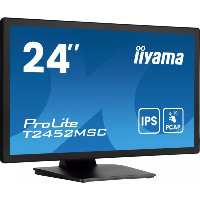 Monitor komputerowy iiyama ProLite T2452MSC-B1AG 60,5 cm (23,8 cala) 1920 x 1080 pikseli Full HD LED Dotykowy Czarny