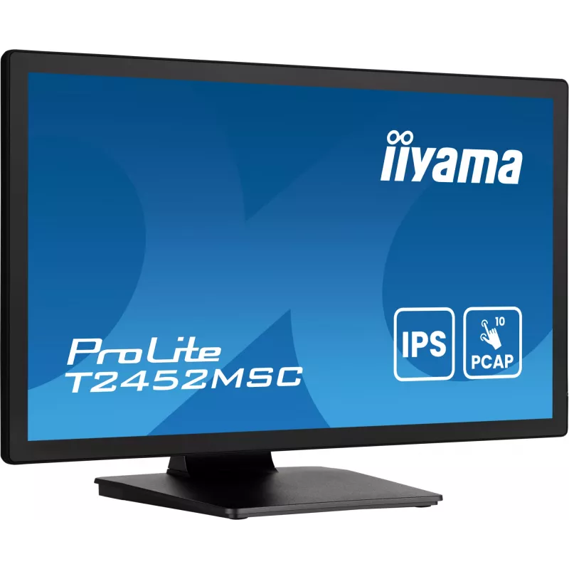 Monitor komputerowy iiyama ProLite T2452MSC-B1AG 60,5 cm (23,8 cala) 1920 x 1080 pikseli Full HD LED Dotykowy Czarny