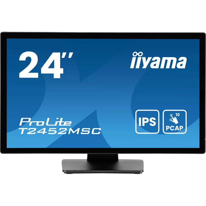 Monitor komputerowy iiyama ProLite T2452MSC-B1AG 60,5 cm (23,8 cala) 1920 x 1080 pikseli Full HD LED Dotykowy Czarny