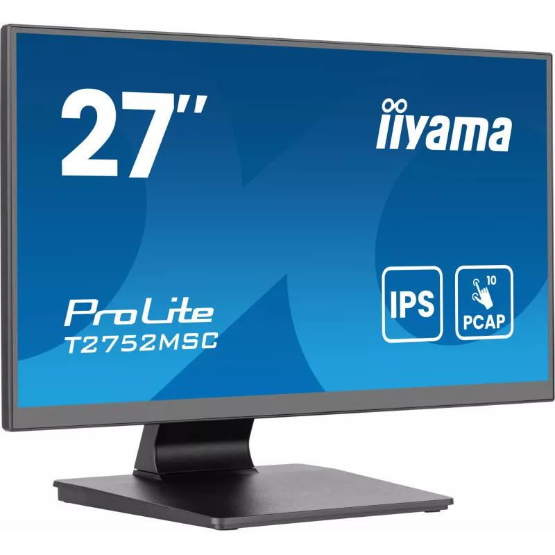 Monitor komputerowy iiyama ProLite T2752MSC-B1AG 68,6 cm (27 cali) 1920 x 1080 pikseli Full HD LED Dotykowy Czarny