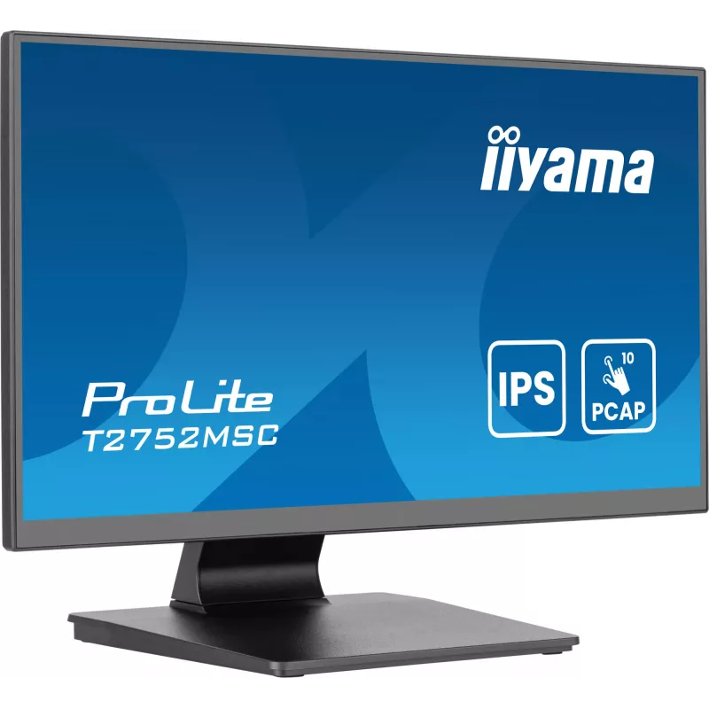 Monitor komputerowy iiyama ProLite T2752MSC-B1AG 68,6 cm (27 cali) 1920 x 1080 pikseli Full HD LED Dotykowy Czarny