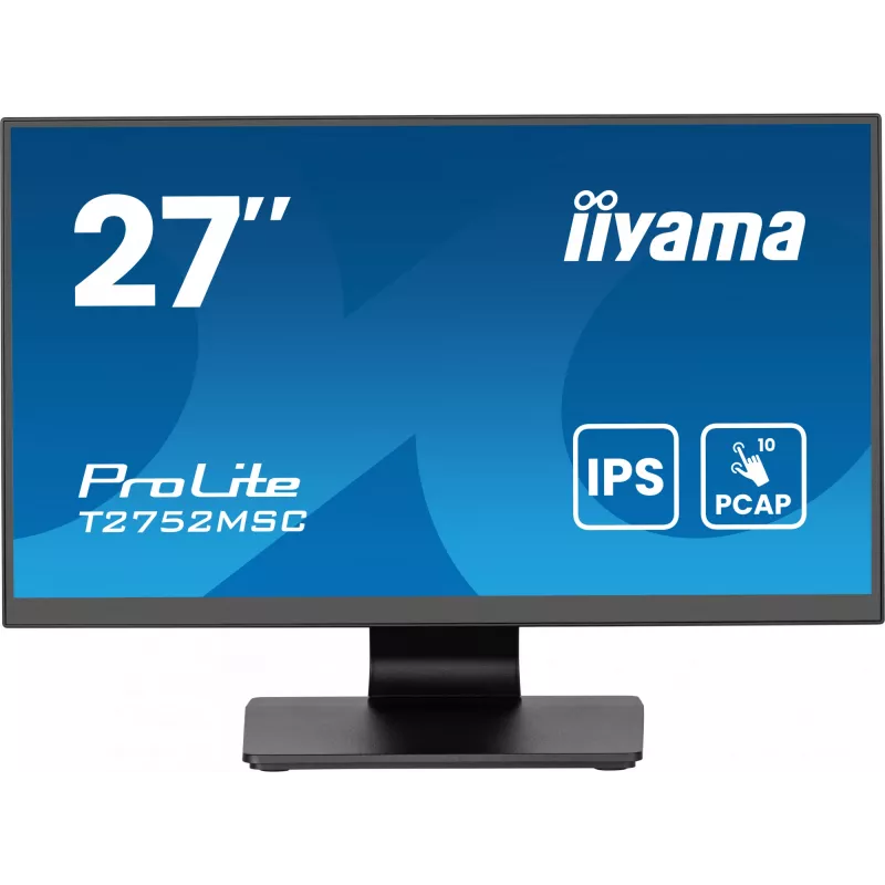 Monitor komputerowy iiyama ProLite T2752MSC-B1AG 68,6 cm (27 cali) 1920 x 1080 pikseli Full HD LED Dotykowy Czarny