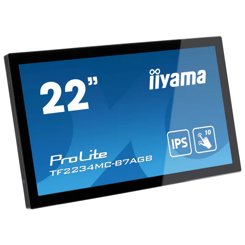 Monitor komputerowy iiyama ProLite TF2234MC-B7AGB 54,6 cm (21,5 cala) 1920 x 1080 pikseli Full HD LED Dotykowy Wielu użytkowników Czarny