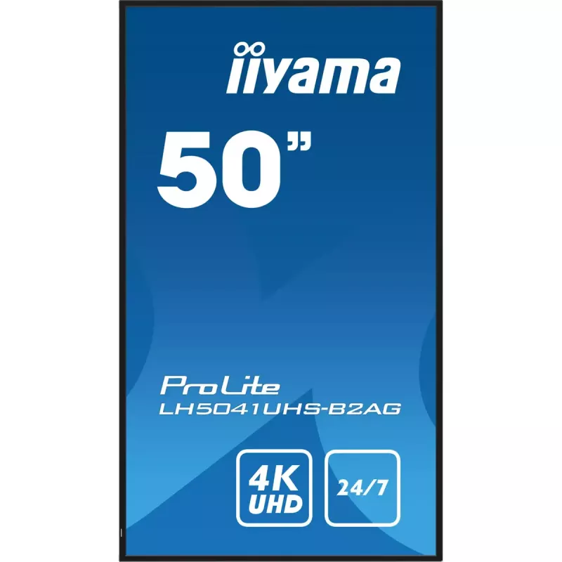 iiyama LH5041UHS-B2AG Wyświetlacz reklamowy Cyfrowy panel płaski 127 cm (50 cali) LCD 500 cd/m² 4K Ultra HD Czarny 24/7