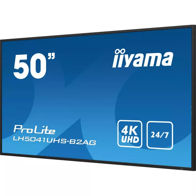 iiyama LH5041UHS-B2AG Wyświetlacz reklamowy Cyfrowy panel płaski 127 cm (50 cali) LCD 500 cd/m² 4K Ultra HD Czarny 24/7