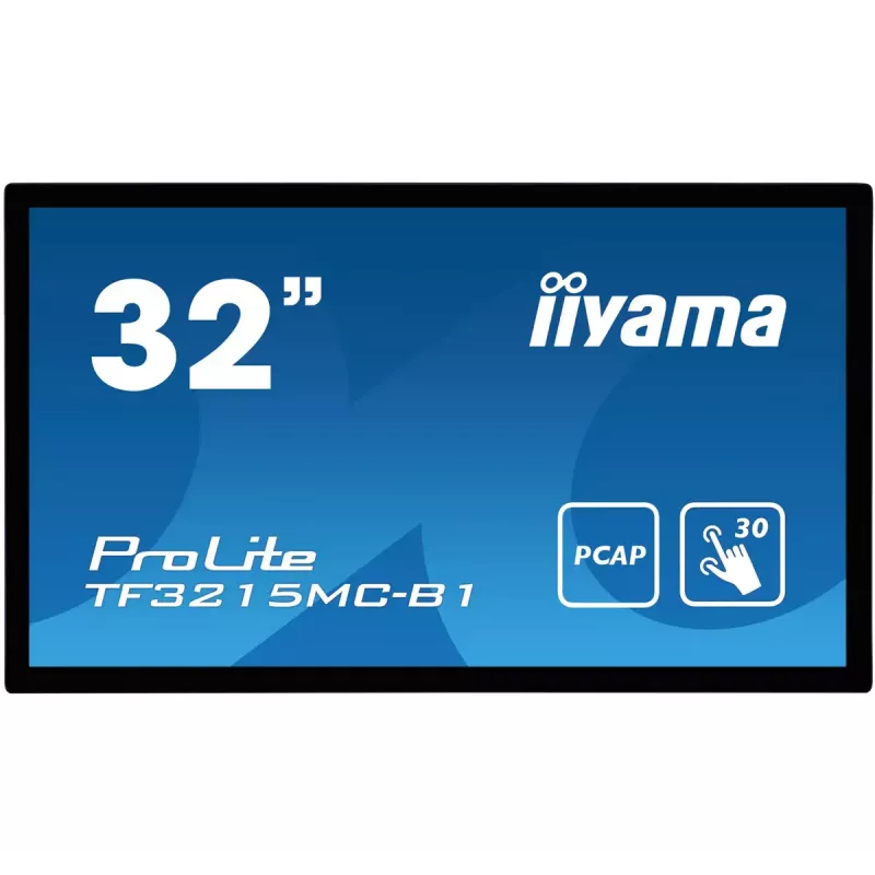 Monitor komputerowy iiyama ProLite TF3215MC-B2 80 cm (31,5 cala) 1920 x 1080 pikseli Full HD LED z ekranem dotykowym Kiosk Czarny
