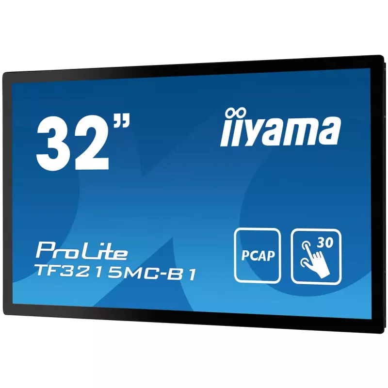 Monitor komputerowy iiyama ProLite TF3215MC-B2 80 cm (31,5 cala) 1920 x 1080 pikseli Full HD LED z ekranem dotykowym Kiosk Czarny