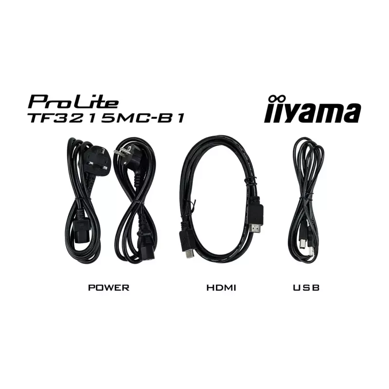 Monitor komputerowy iiyama ProLite TF3215MC-B2 80 cm (31,5 cala) 1920 x 1080 pikseli Full HD LED z ekranem dotykowym Kiosk Czarny