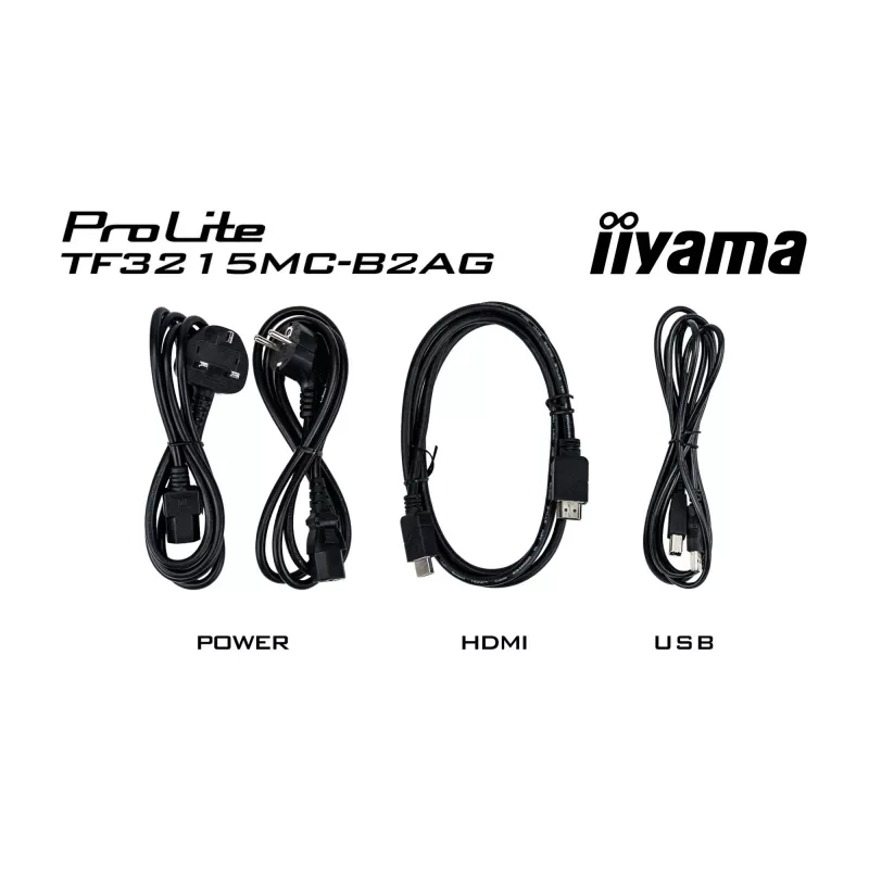 Monitor komputerowy iiyama ProLite TF3215MC-B2AG 80 cm (31.5 cala) 1920 x 1080 pikseli Full HD LED dotykowy Kiosk Czarny