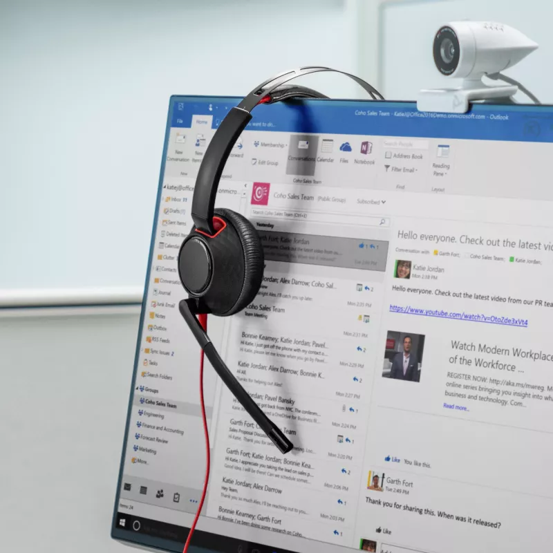 HP Poly Blackwire 5220 Zestaw słuchawkowy stereo USB-C + wtyk 3,5 mm + adapter USB-C/A