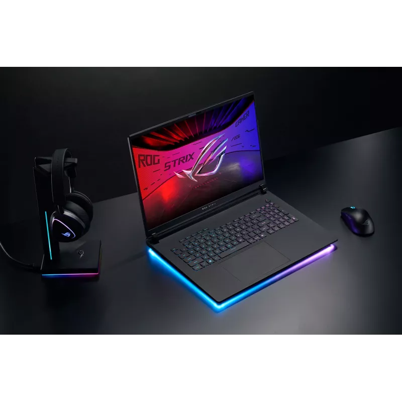 ASUS ROG Strix SCAR 18 G835LX-SA008W Intel Core Ultra 9 275HX Laptop 45,7 cm (18 cali) WQXGA 64 GB DDR5-SDRAM 2 TB SSD NVIDIA GeForce RTX 5090 Wi-Fi 7 (802.11be) Windows 11 Home Niemiecki Czarny