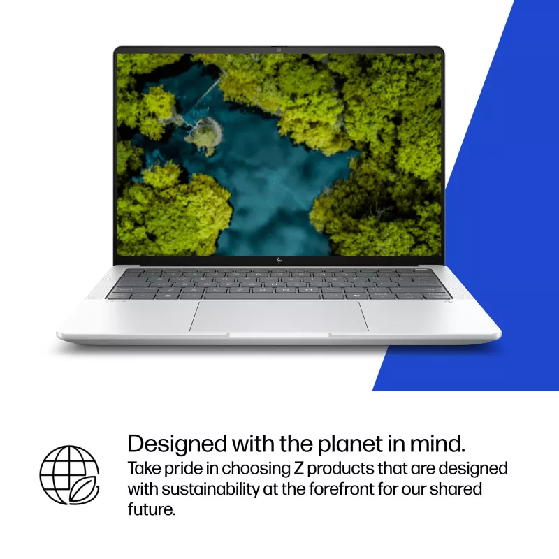 HP ZBook Ultra G1a Copilot+ PC AMD Ryzen AI Max PRO 390 35,6 cm (14 cali) WUXGA 32 GB LPDDR5x-SDRAM Wi-Fi 7 (802.11be) Windows 11 Pro AI Workstation, AI PC Srebrny