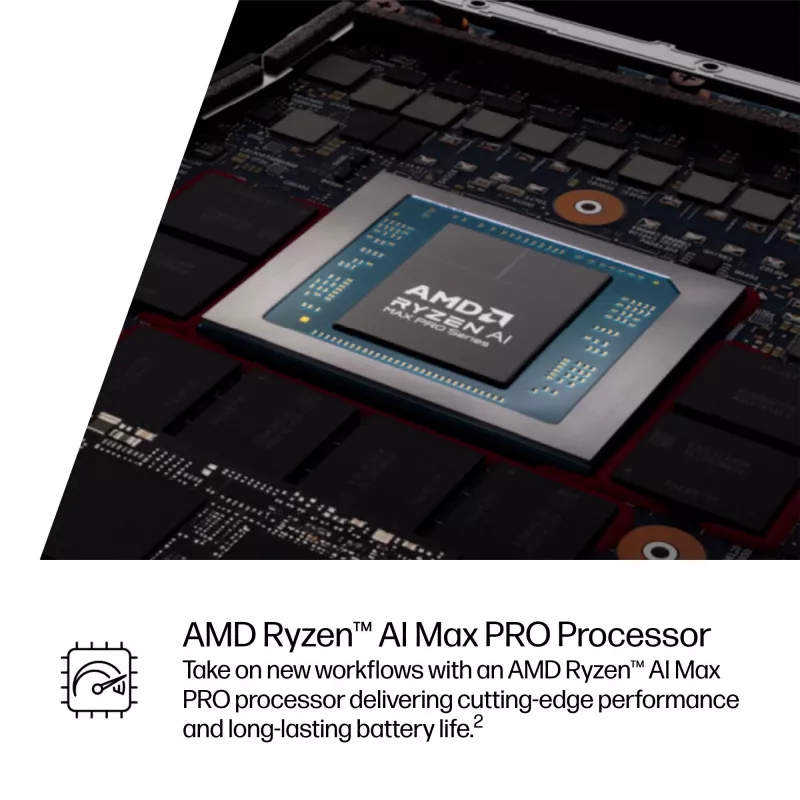 HP ZBook Ultra G1a Copilot+ PC AMD Ryzen AI Max PRO 390 35,6 cm (14 cali) WUXGA 32 GB LPDDR5x-SDRAM Wi-Fi 7 (802.11be) Windows 11 Pro AI Workstation, AI PC Srebrny