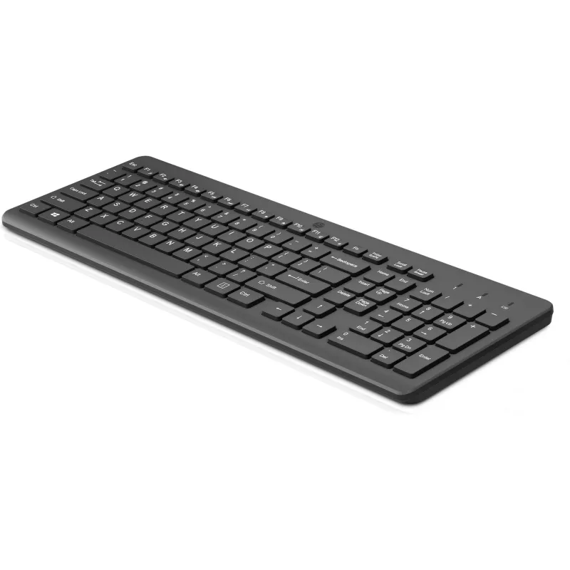 Klawiatura bezprzewodowa HP 225, pełnowymiarowa, RF, uniwersalna, czarna 805T1AA#ABD