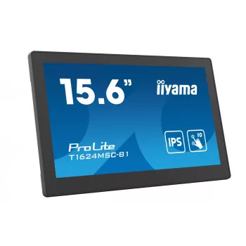 Monitor komputerowy iiyama T1624MSC-B1 39,6 cm (15,6 cala) 1920 x 1080 pikseli Full HD LED Dotykowy Czarny