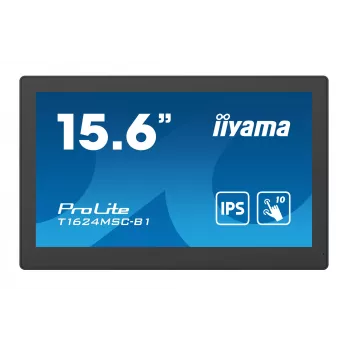 Monitor komputerowy iiyama T1624MSC-B1 39,6 cm (15,6 cala) 1920 x 1080 pikseli Full HD LED Dotykowy Czarny