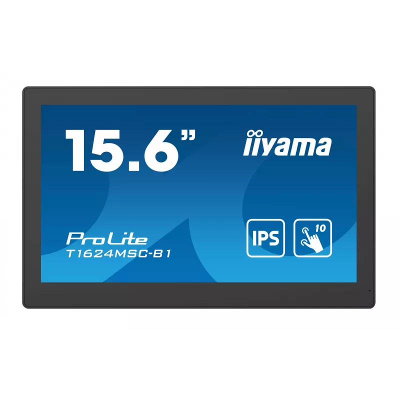 Monitor komputerowy iiyama T1624MSC-B1 39,6 cm (15,6 cala) 1920 x 1080 pikseli Full HD LED Dotykowy Czarny